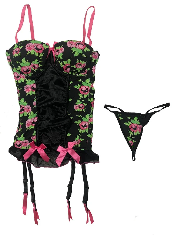 - Elderly dog ​​joint care mattress Sexy Rose Print Bustier Set Womens - Size Small