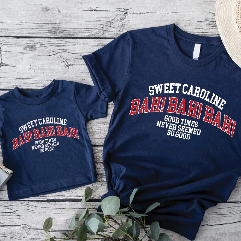 - Pet stroller can be taken on the plane Sweet Caroline Matching Graphic Navy T-shirts - Pet stroller can be taken on the plane Sweet Caroline Matching Graphic Navy T-shirts