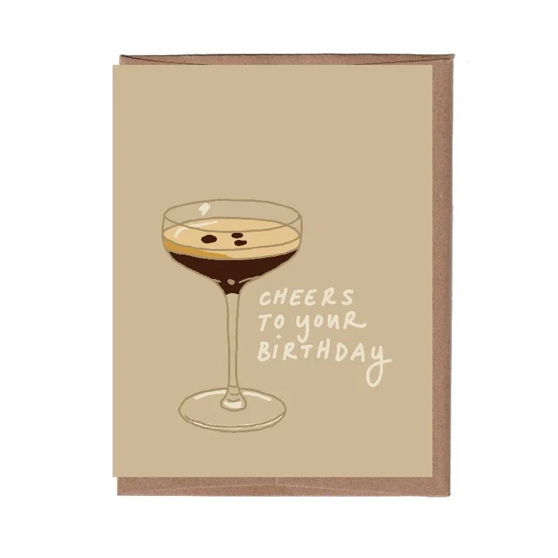  Scratch & Sniff Espresso Martini Birthday Card