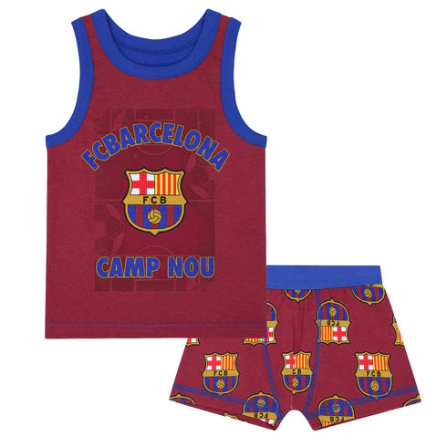- Dog disposable foam shower gel Official FC Barcelona Boys Boxer Short & Vest Set