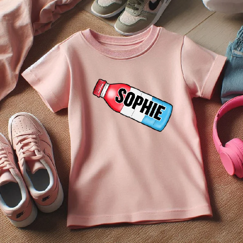 - Pet diabetes prescription food Fizz Hydrate Bottle Personalised Name Pink Kids T-Shirt - Pet diabetes prescription food Fizz Hydrate Bottle Personalised Name Pink Kids T-Shirt