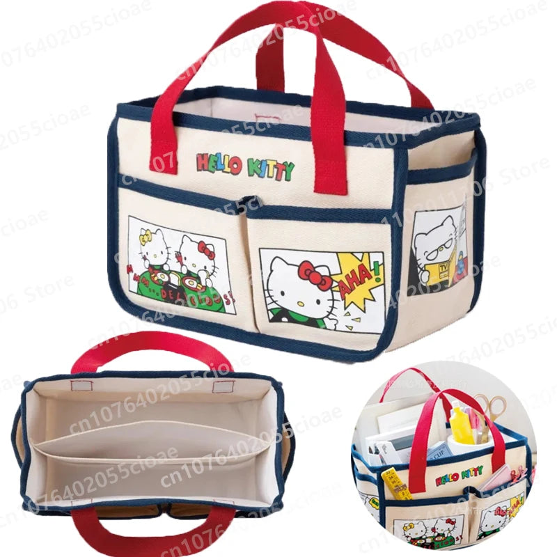 - Pet fence foldable indoor Cartoon Hello Kitty Printed Tote Bag, Large Capacity, Canvas Handbag, Multi-functional, Ideal Gift for Girls - Pet fence foldable indoor Cartoon Hello Kitty Printed Tote Bag, Large Capacity, Canvas Handbag, Multi-functional, Ideal Gift for Girls
