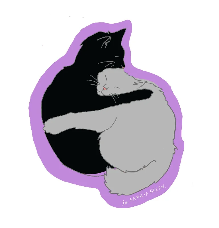 - Chinchilla cooling ice nest ceramic plate Cat Hugs Sticker