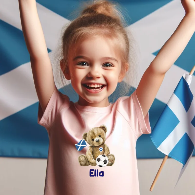 - Dog disposable foam shower gel Scotland Bear Personalised Kids T-Shirt