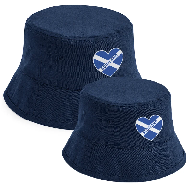 Pet Products Euros - Scotland Heart Matching Navy Bucket Hats