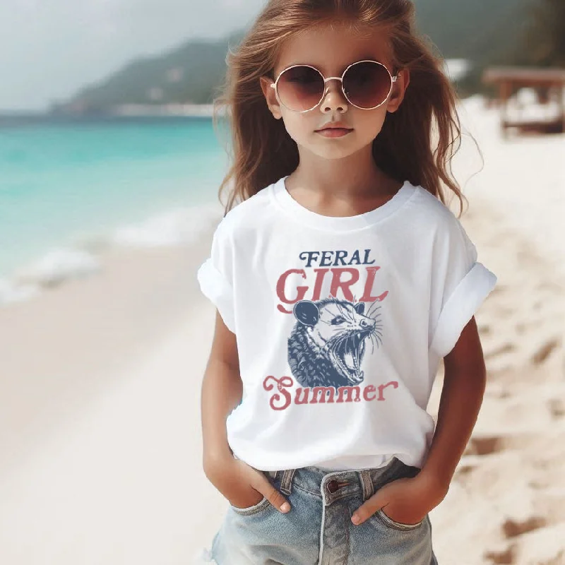 - Dog heart rate monitoring collar Feral Girl Summer T-Shirt