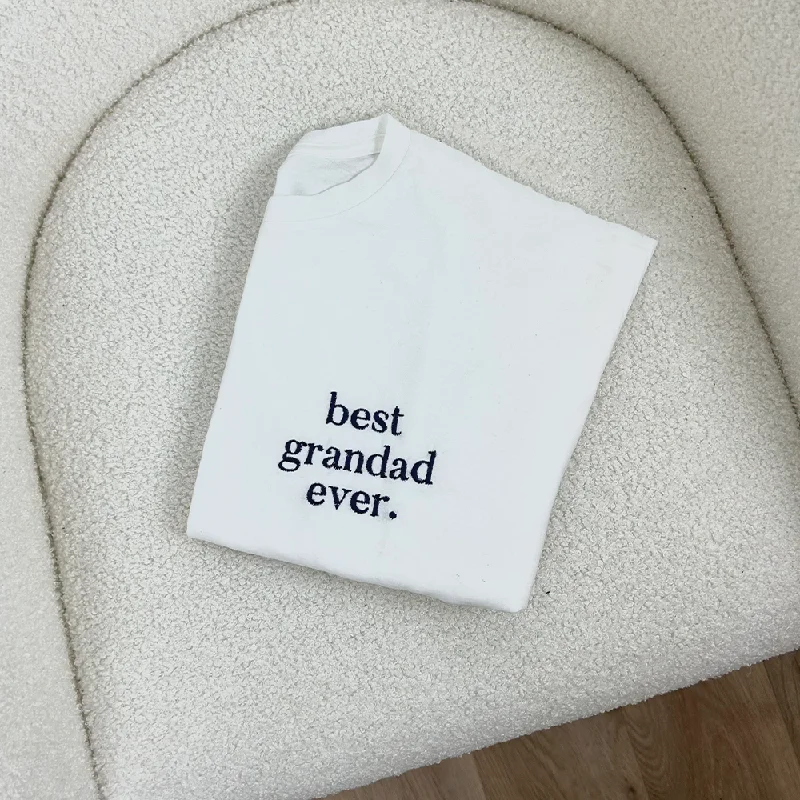 - Teething and chewing toys for puppies Best Grandad Ever White/Navy Embroidered Pocket Logo T-shirt