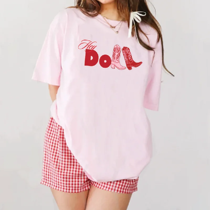 - Climbing pet constant temperature heating pad Hey Doll Cowgirl Graphic Women's T-shirt - Climbing pet constant temperature heating pad Hey Doll Cowgirl Graphic Women's T-shirt