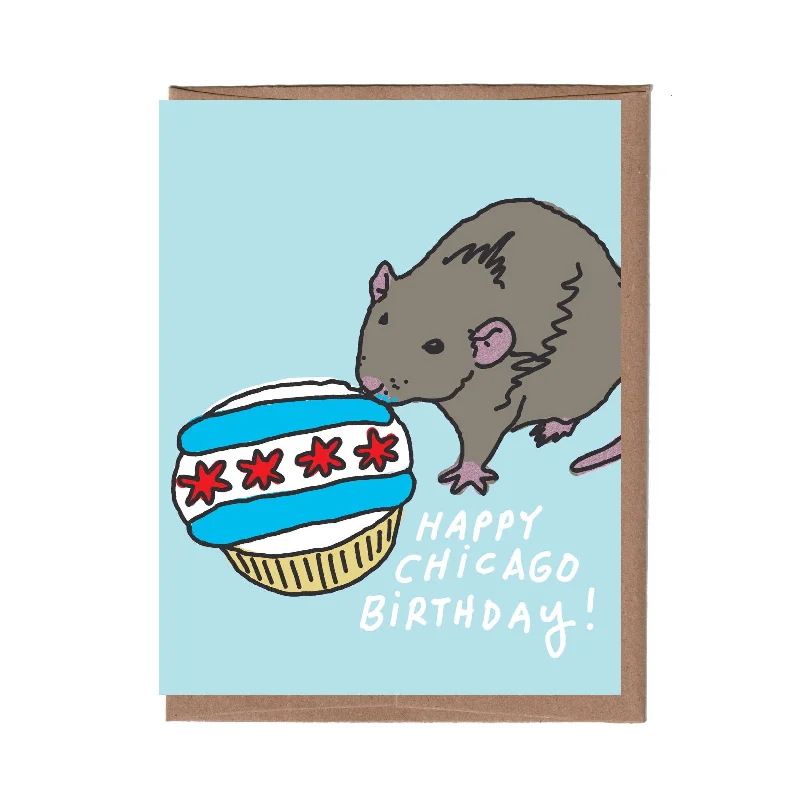 - Winter warm clothes for short-haired dogs Chicago Rat Birthday Card
