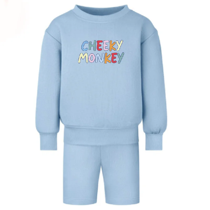-Anti-scratch sofa protective cover Cheeky Monkey Oversized Kids Sweatshirt & Short Set -Anti-scratch sofa protective cover Cheeky Monkey Oversized Kids Sweatshirt & Short Set