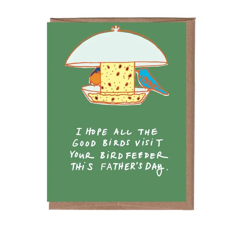 - Dog disposable foam shower gel Bird Feeder Father's Day Card