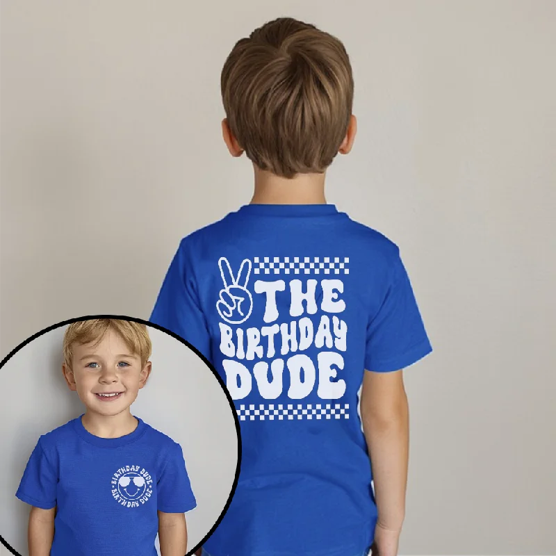 - Smart cat litter box with automatic cleaning Birthday Dude Front & Back Graphic Kids Tee - Smart cat litter box with automatic cleaning Birthday Dude Front & Back Graphic Kids Tee