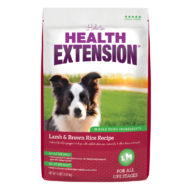 - Air box TSA certified check-in Health Extension Lamb and Brown Rice Dry Dog Food