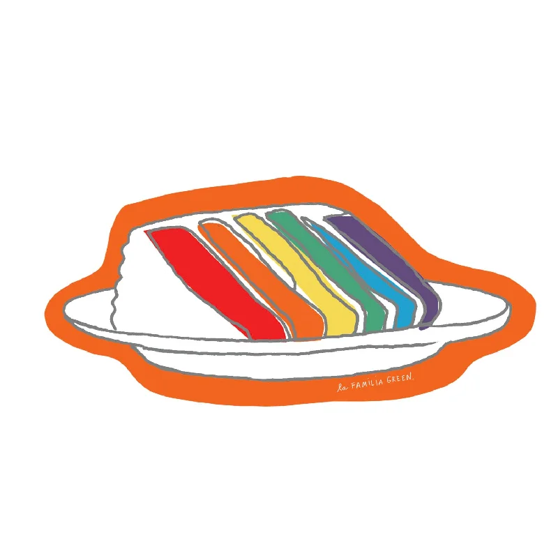- Car dog seat belt Rainbow Cake Sticker