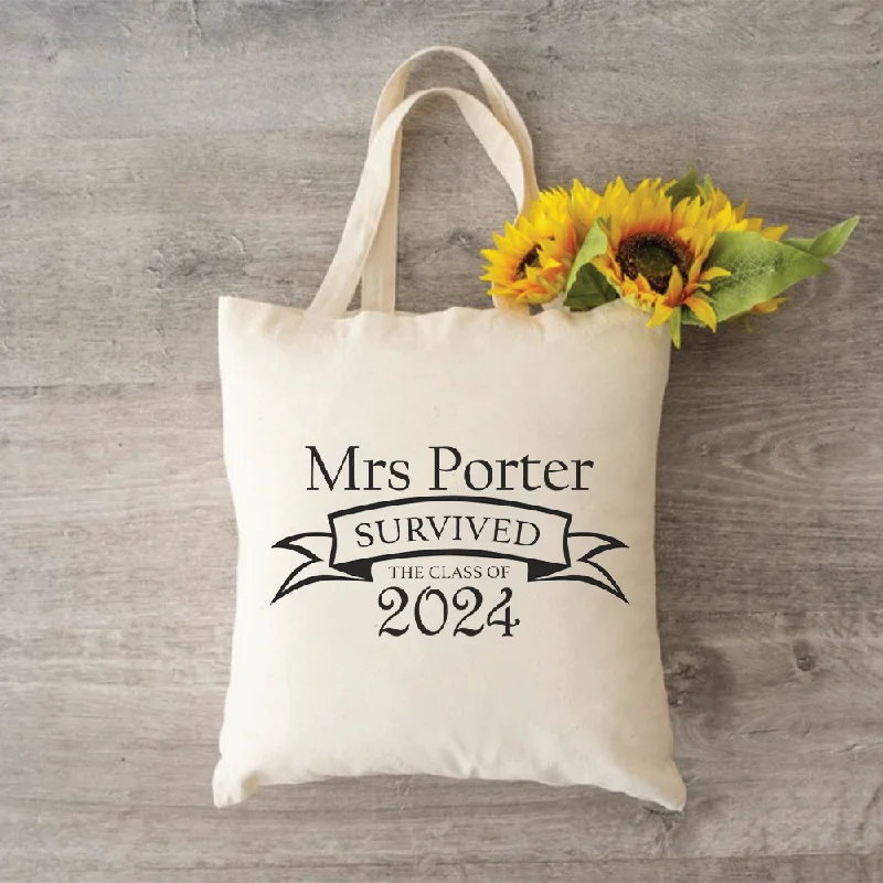  Personalised Teacher Survived 2024 - Tote Bag