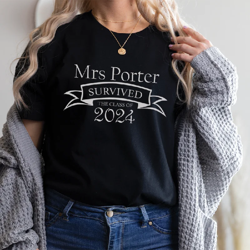 - Rabbit grass rack to prevent waste food box Personalised 'Teacher Survived 2024' T-Shirt - Rabbit grass rack to prevent waste food box Personalised 'Teacher Survived 2024' T-Shirt