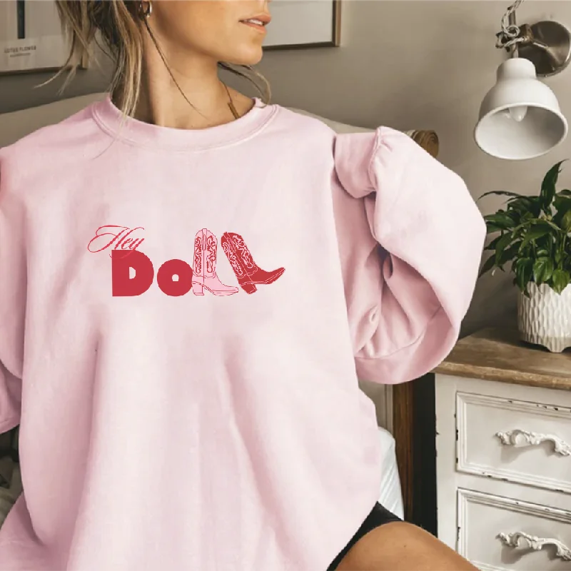 - Pet tear stain cleaning wipes Hey Doll Cowgirl Graphic Women's Sweatshirt