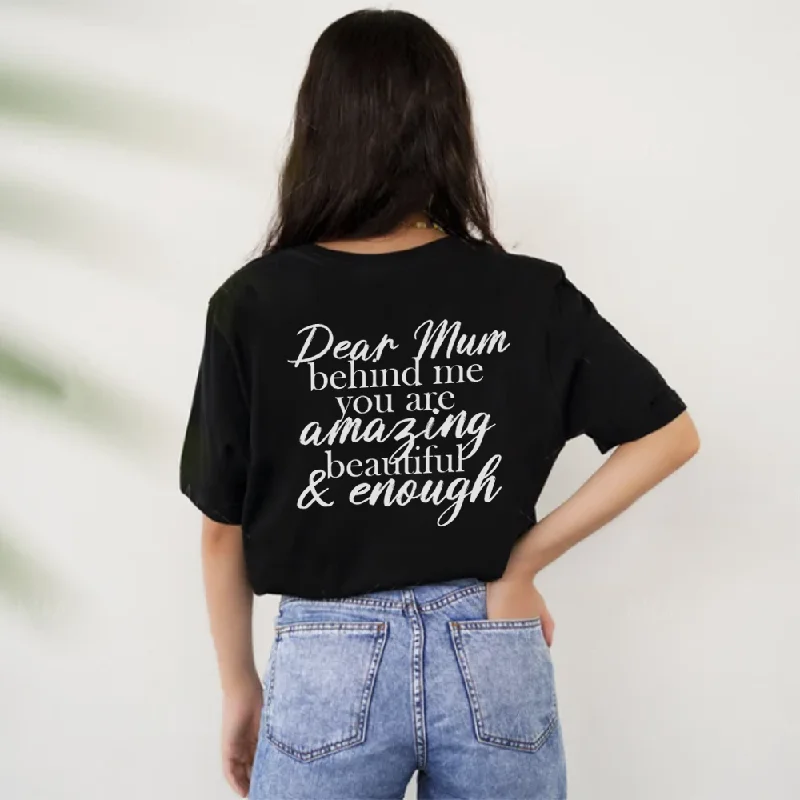 - Pet smart GPS locator Dear Mum Behind Me Back Logo T-Shirt