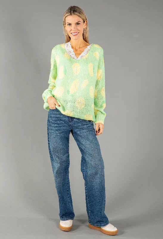 - Pregnant cat delivery room warming box Lemon Knit Pullover