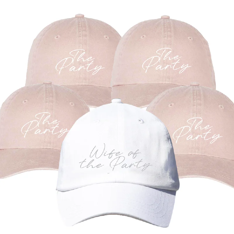 - Winter warm clothes for short-haired dogs The Hen Party White & Pink Faded Caps