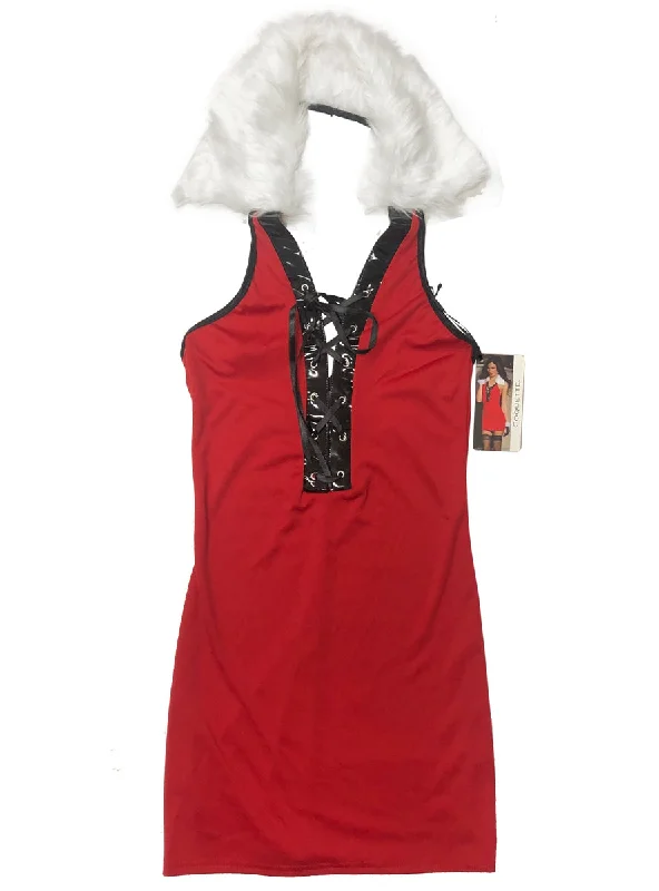 - Smart cat litter box with automatic cleaning Sexy Red and Black Santa Dress With Fur Collar Womens - Size S/M - Smart cat litter box with automatic cleaning Sexy Red and Black Santa Dress With Fur Collar Womens - Size S/M
