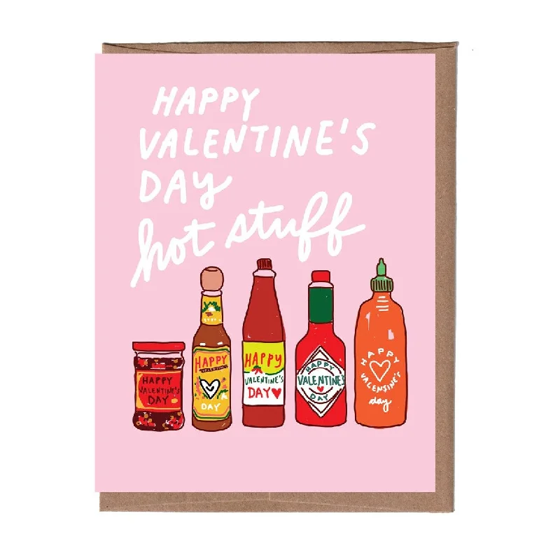 - Cat stress soothing spray Hot Sauce Valentine Card