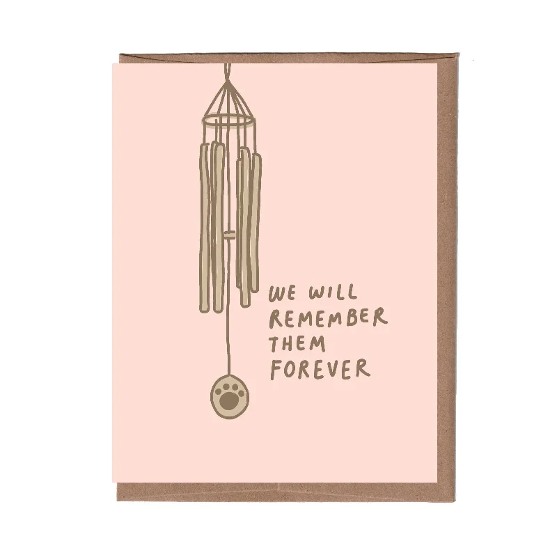 - Dog anti-slip mat Wind Chime Pet Sympathy Card