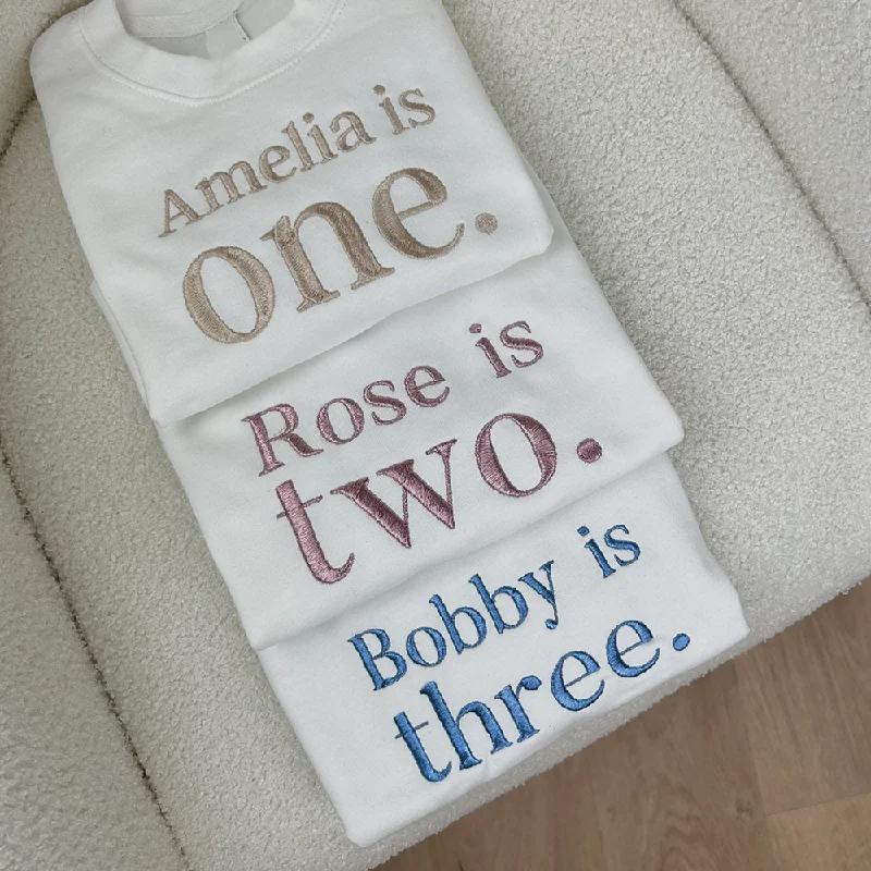 - Pet vitamin complex nutrition tablets Personalised Name & Age Embroidered White Sweatshirts - Pet vitamin complex nutrition tablets Personalised Name & Age Embroidered White Sweatshirts