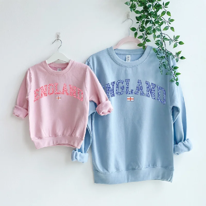 - Chinchilla cooling ice nest ceramic plate Floral England Mum & Kid Matching Sweatshirts - Chinchilla cooling ice nest ceramic plate Floral England Mum & Kid Matching Sweatshirts