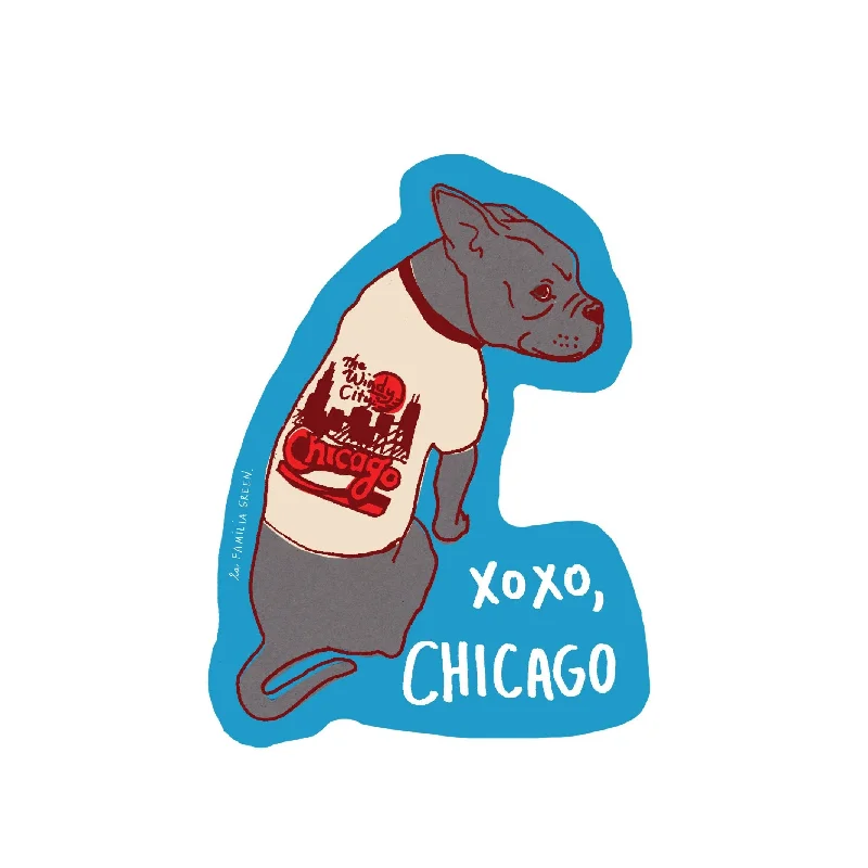 - Postoperative pet anti-licking Elizabethan collar Chicago Dog Sticker