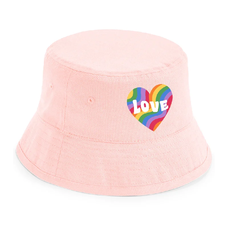 Pride Love Heart Logo kids Bucket Hats
