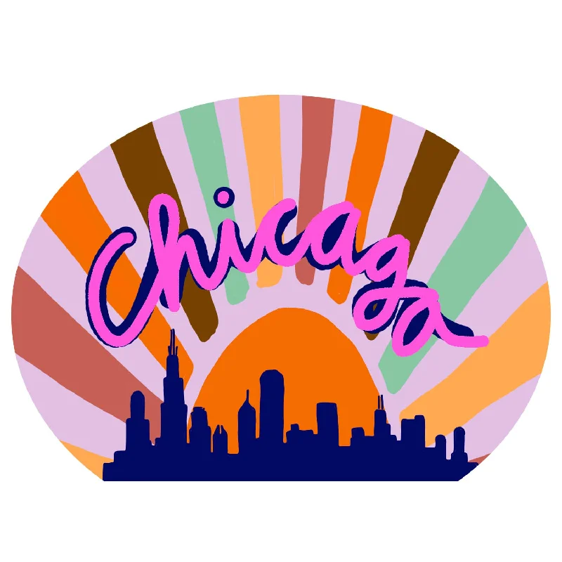 - Pet smart GPS locator Chicago City Sunrise Sticker