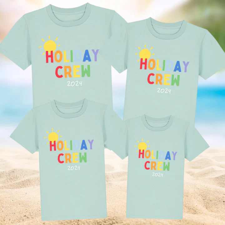 - Pet monitor with camera CLR  Holiday Crew 2024 Multi Family Matching T-Shirts- Aloe