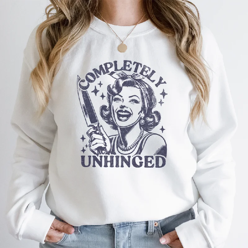 - Car dog seat belt Completely Unhinged Distressed Sweatshirt