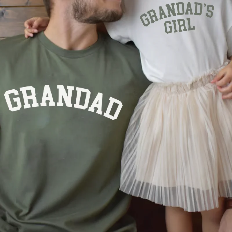 - Cat hair ball removal and hair removal cream Grandad & Grandad's Girl College Matching T-Shirts