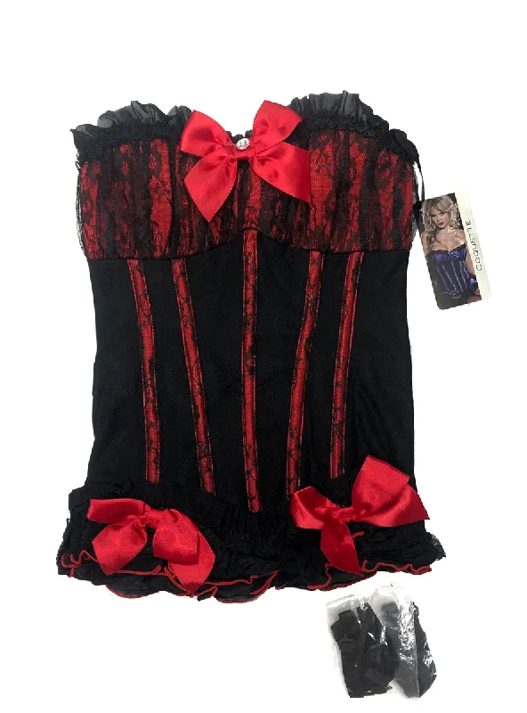 - Dog anti-slip mat Sexy Black and Red Corset Womens - Size Small