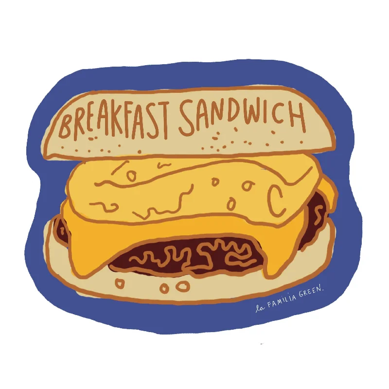 - Pet stroller can be taken on the plane Breakfast Sandwich Sticker
