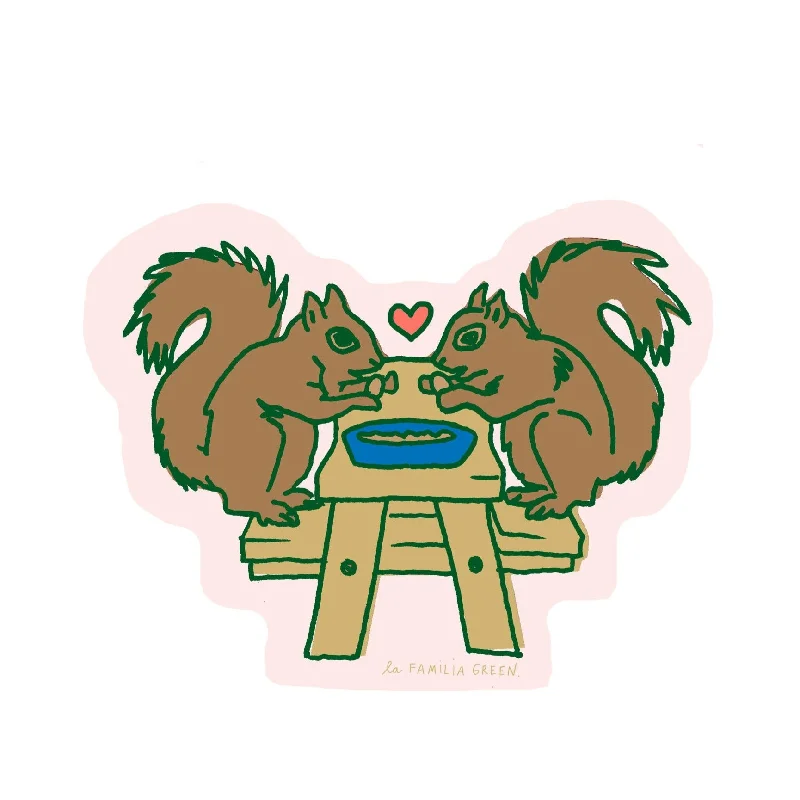 - Pet water dispenser UV sterilization version Squirrel Picnic Sticker