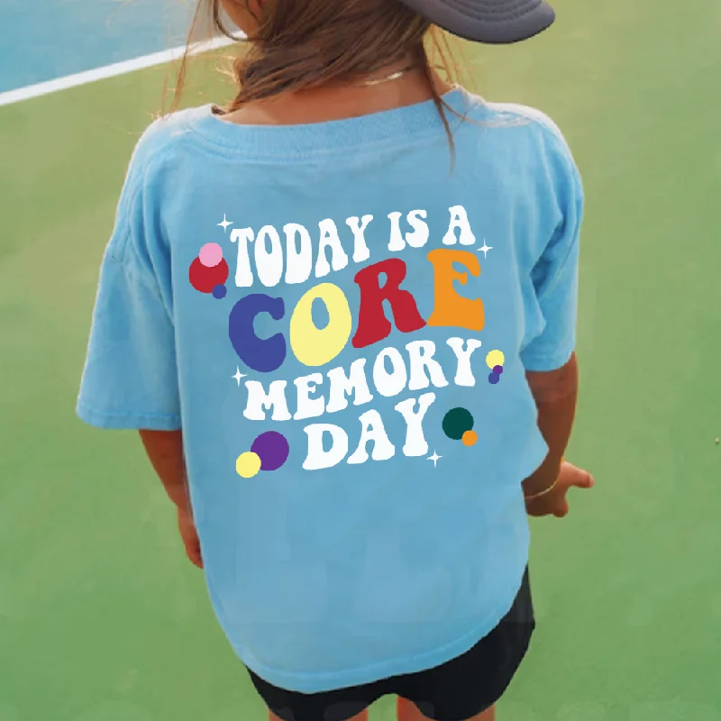- Chinchilla cooling ice nest ceramic plate Core Memory Day Kids Back Logo T-shirt
