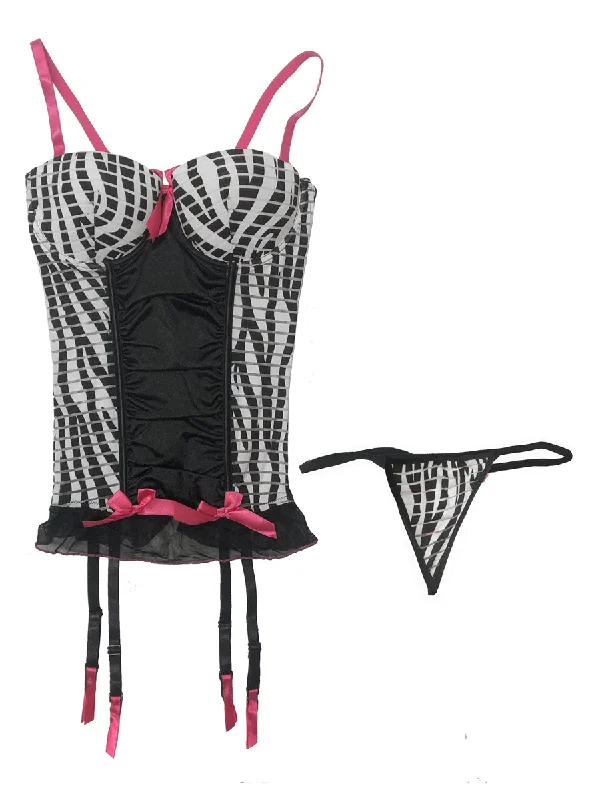 - Chinchilla cooling ice nest ceramic plate Sexy Zebra Burn Out Print Bustier Set Womens - Size Medium - Chinchilla cooling ice nest ceramic plate Sexy Zebra Burn Out Print Bustier Set Womens - Size Medium