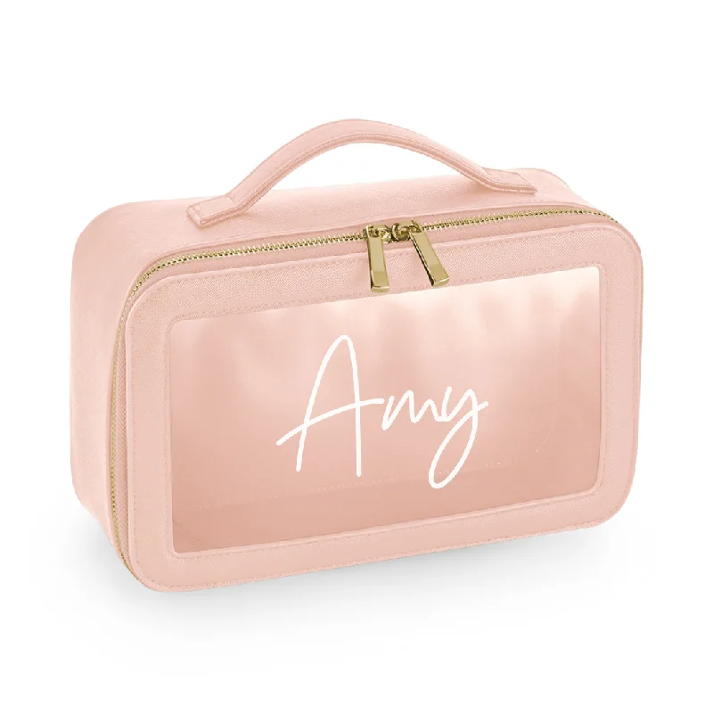  Personalised Clear Window Travel Cosmetic Case