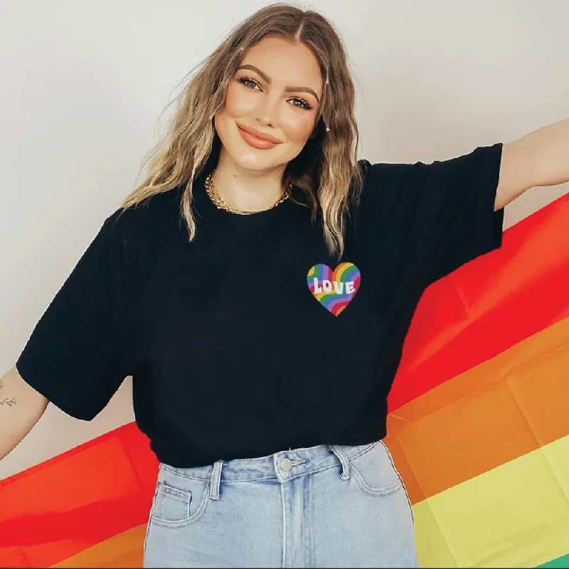  Pride Love Heart Pocket Logo T-Shirt