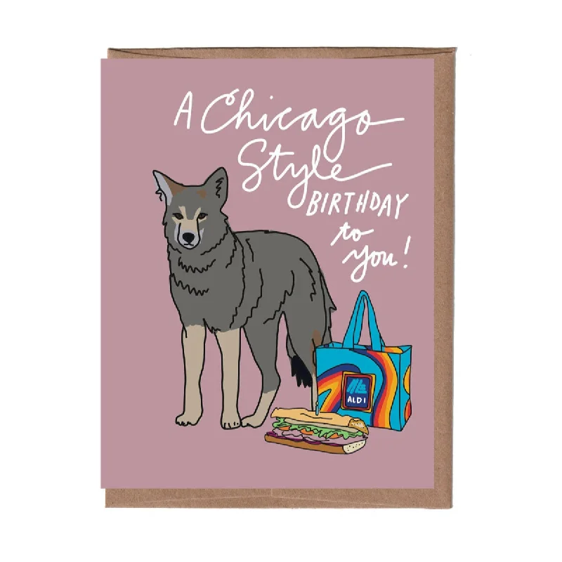 - Cat nail clippers with LED lights Chicago Coyote Birthday Card