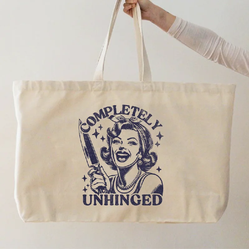 - Deodorizing cat litter tofu litter Completely Unhinged Distressed Oversized Tote Bag - Deodorizing cat litter tofu litter Completely Unhinged Distressed Oversized Tote Bag