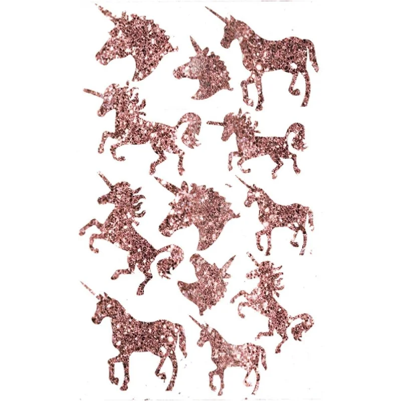  -Non-contact cat thermometer Rose gold unicorn stickers, 12 per package