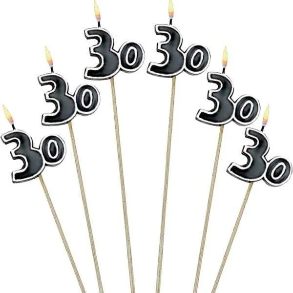 - Air box TSA certified check-in Toothpick Candles - Number 30
