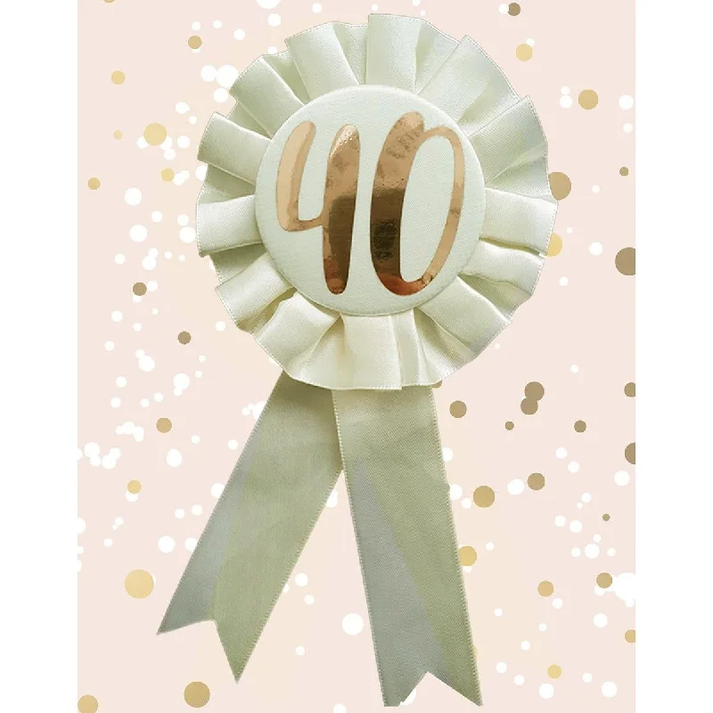 - Cat hair ball removal and hair removal cream Rosette Badge Rose Gold - 40th