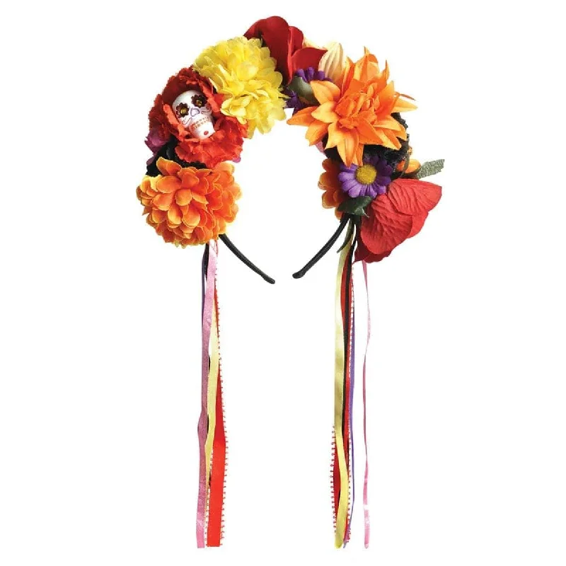 - Postoperative pet anti-licking Elizabethan collar Day of the dead headband for adults