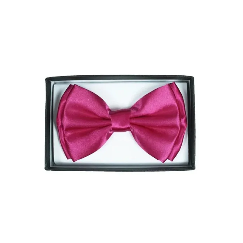 - Winter warm clothes for short-haired dogs Hot pink satin bow tie