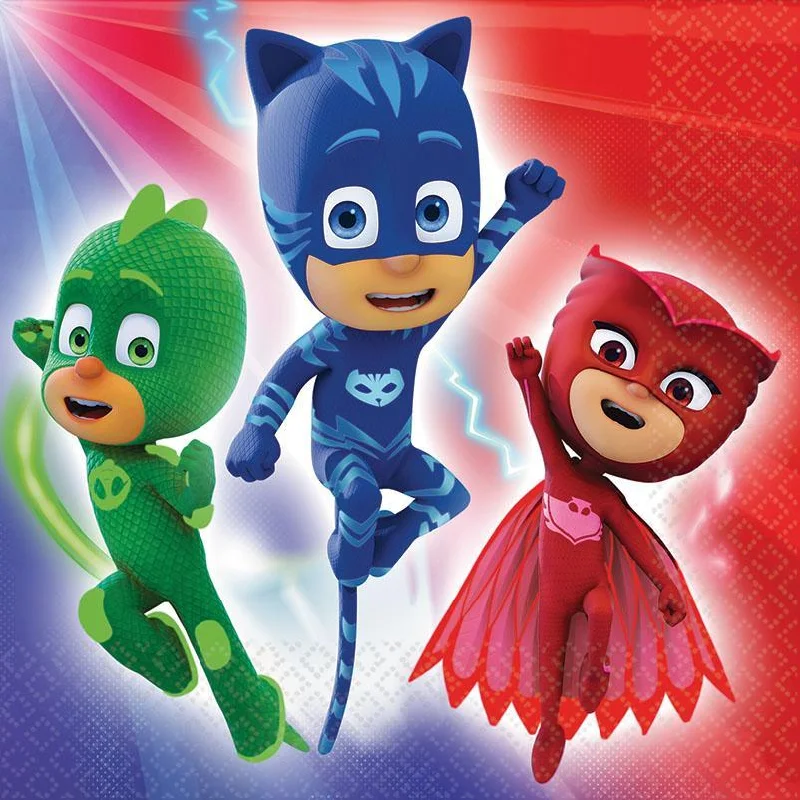 - Car dog seat belt PJ Masks lunch napkins, 16 per package